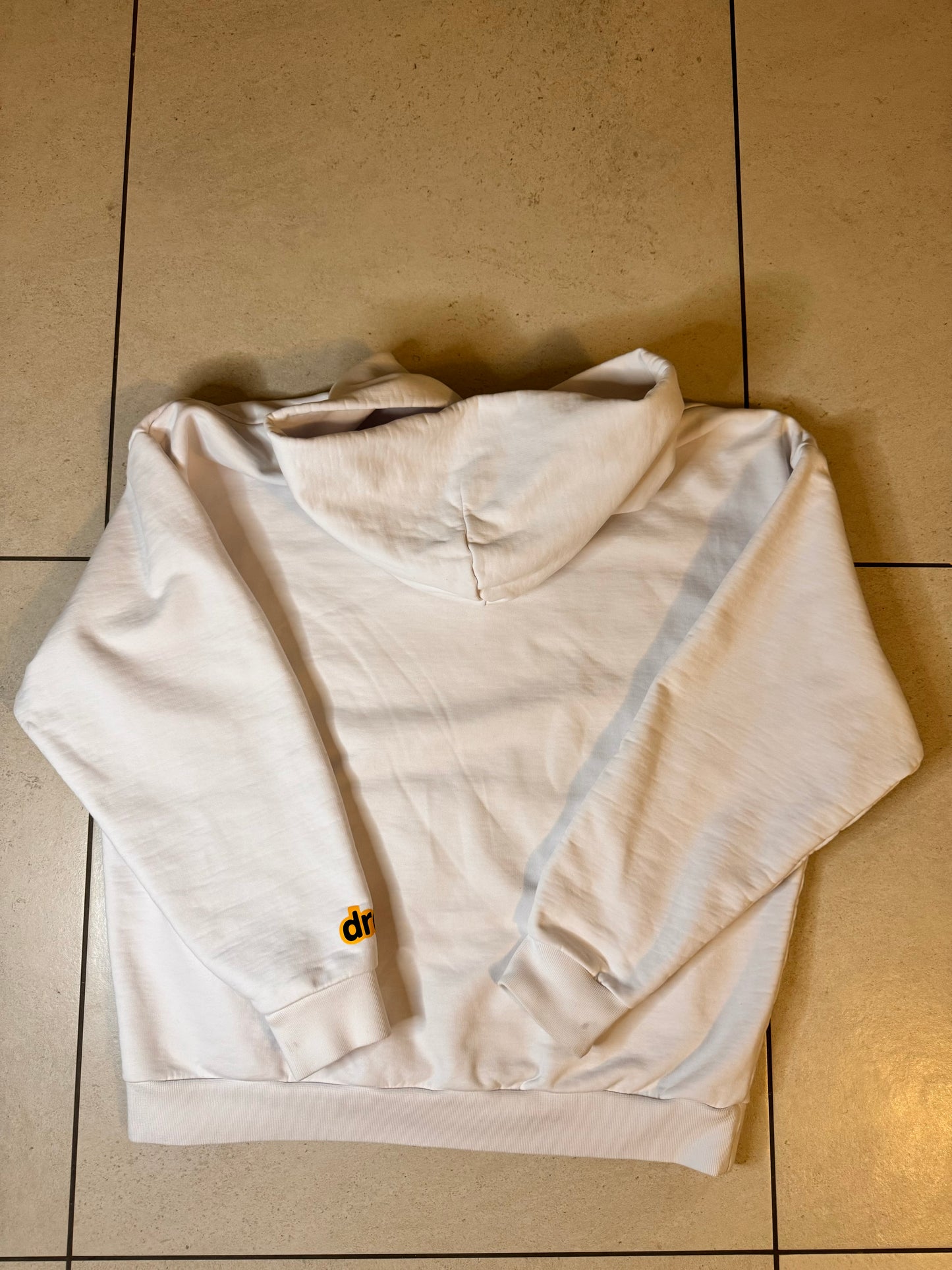 preloved Drew House Hoodie - Weiss mit Smiley-Logo