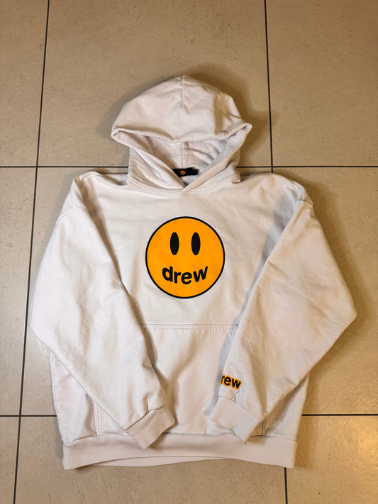 preloved Drew House Hoodie - Weiss mit Smiley-Logo